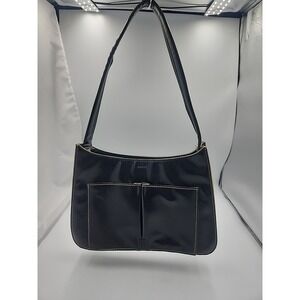 MONDANI New York‎ Simulated Leather Shoulder Handbag Purse Black